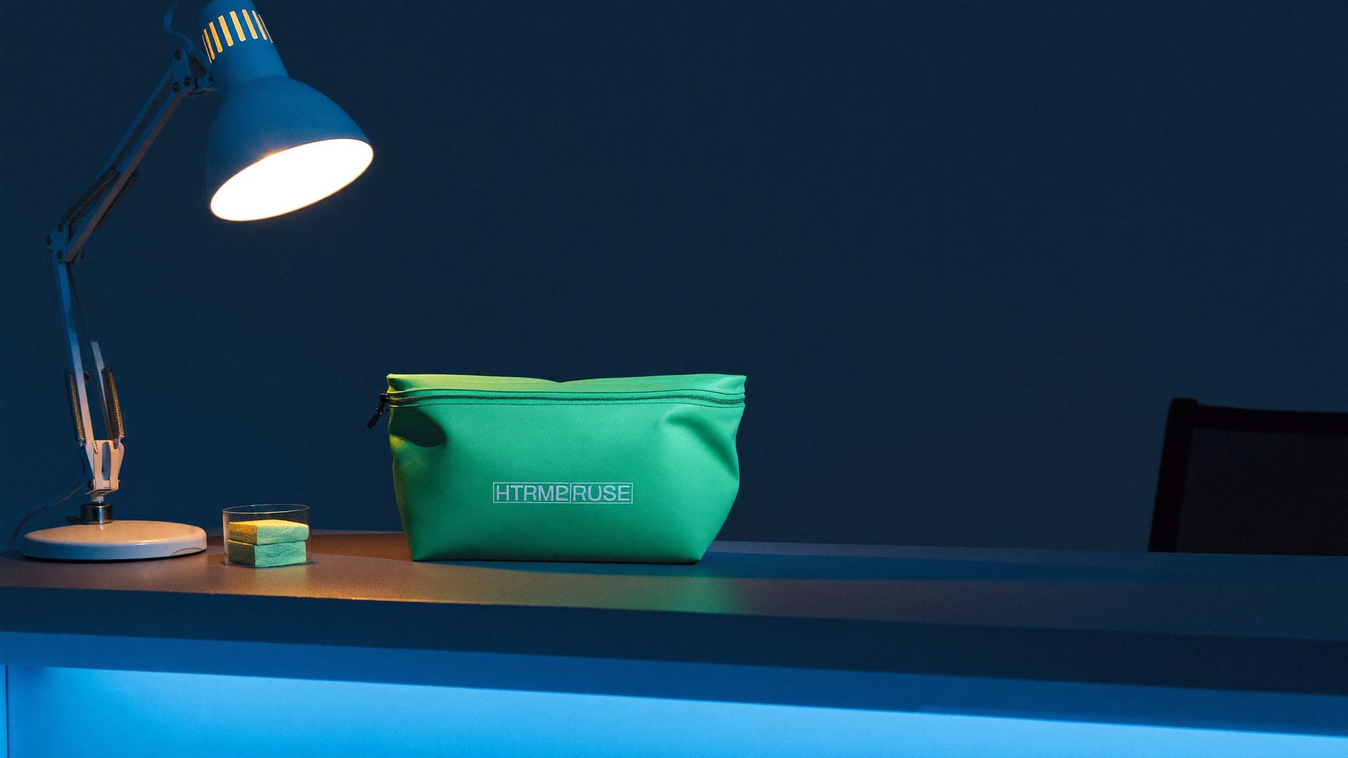 Medical practice front desk after hours with a sealed interoffice transport pouch